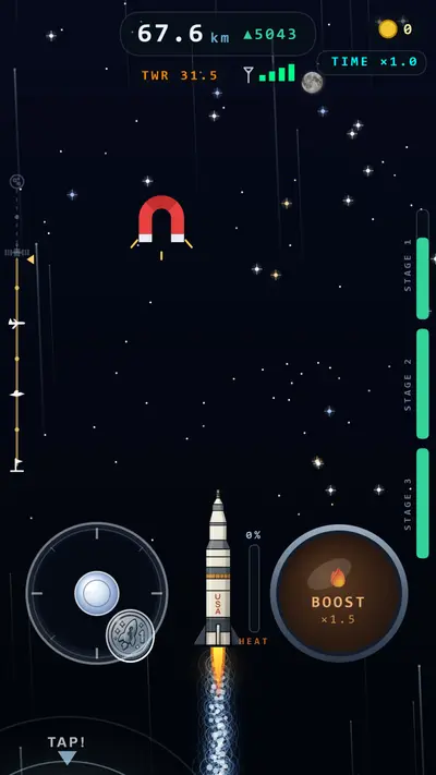 Through the atmosphere
